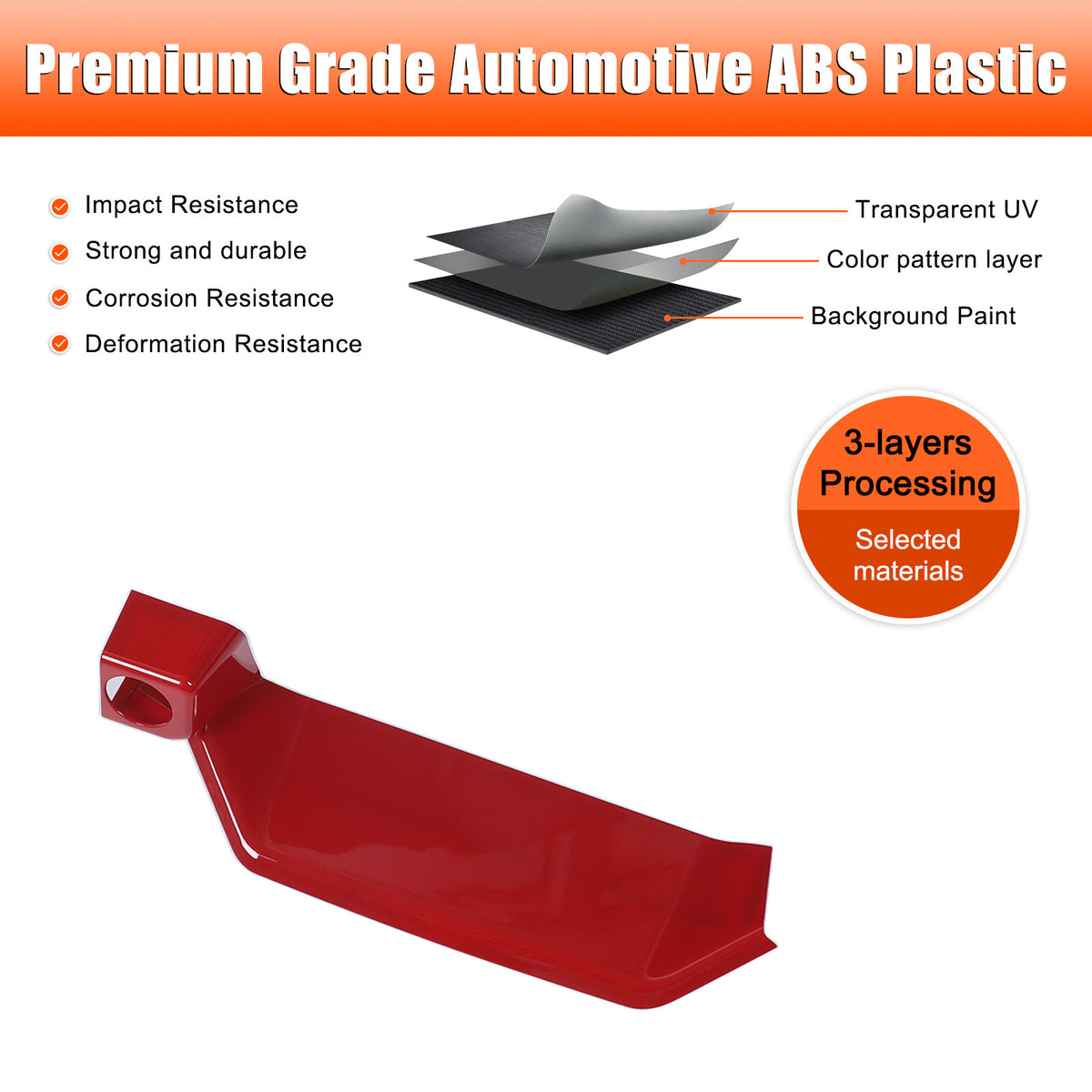 ABS Sporty Red Dashboard Instrument Upper Trim For Toyota Tacoma 2024+ US 20
