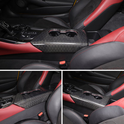 Real Carbon Fiber Center Armrest Box Panel Trim Cover For Toyota Supra A90 19-24 6