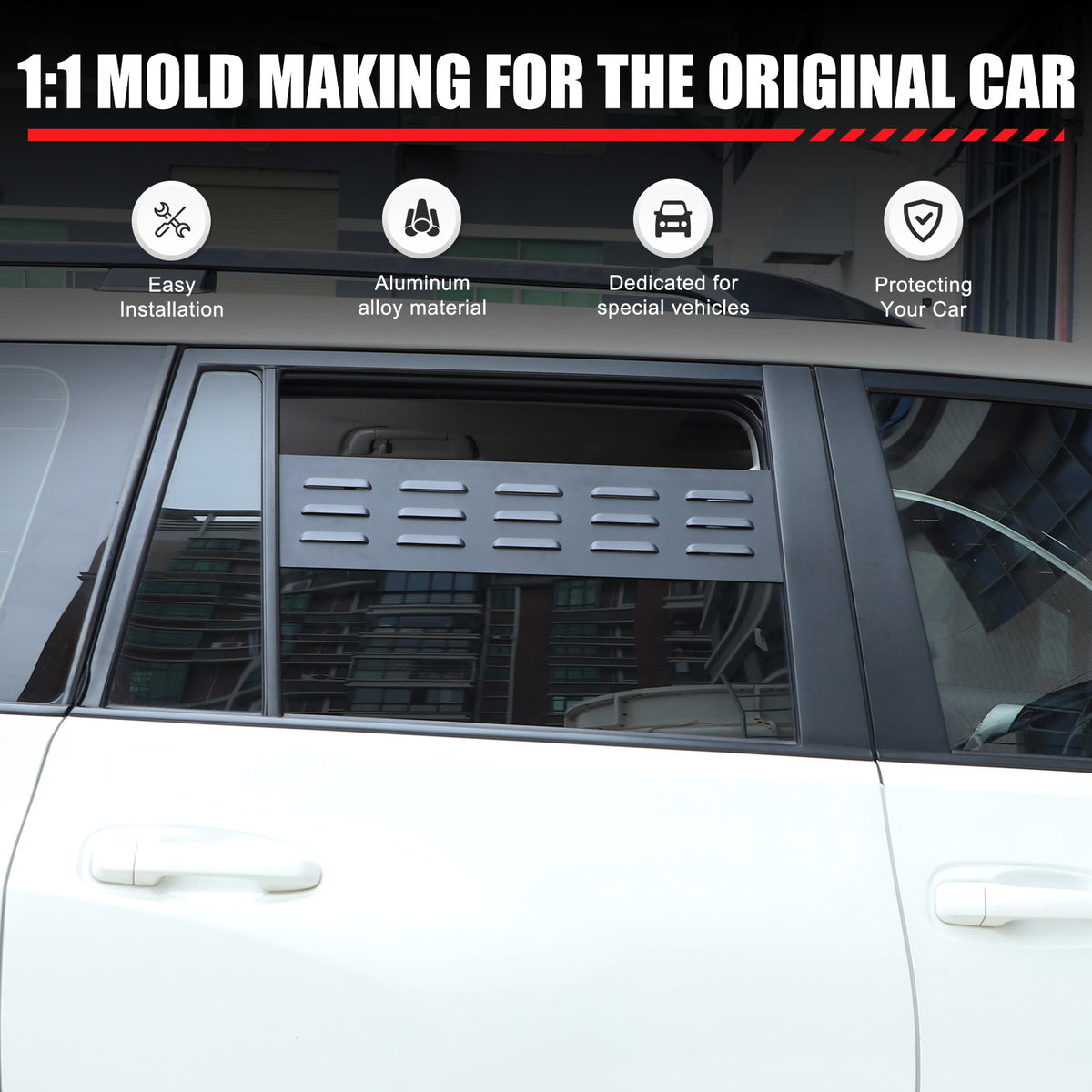 Front & Rear Window Glass Louver Air Vent Panel Trim For Lexus GX 2003-2009 20