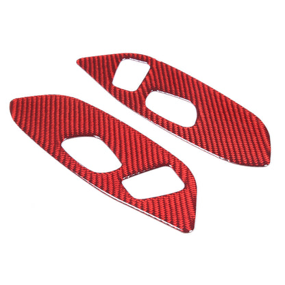 Red Soft Carbon Fiber Interior Decor Trim Kit Cover Set For Corvette C8 20-25 46