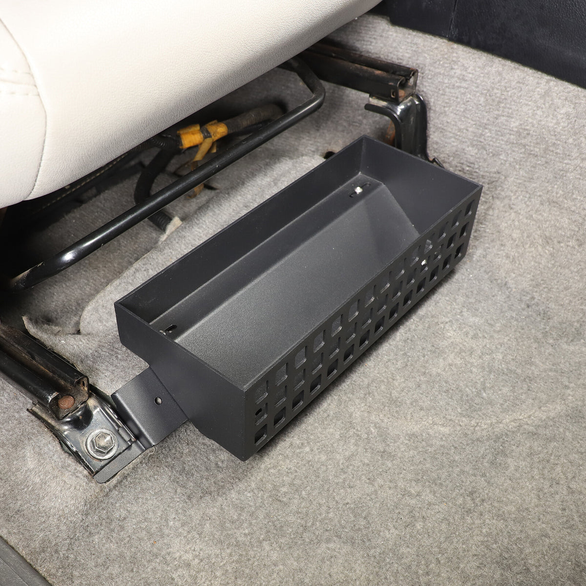 Black Aluminum Alloy Under-seat Storage Basket Tray For Toyota Prado FJ120 03-09 12