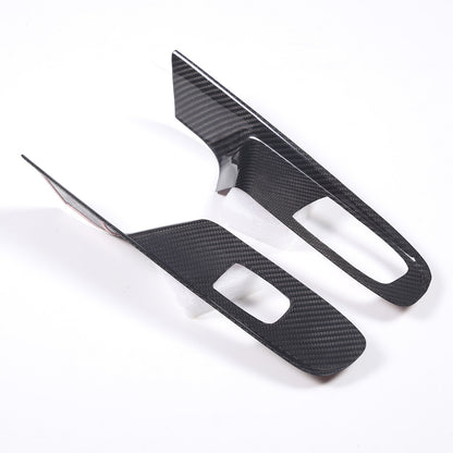 Real Carbon Fiber Window Lift Switch Panel Cover Trim For Corvette C8 Coupe 20+ 11
