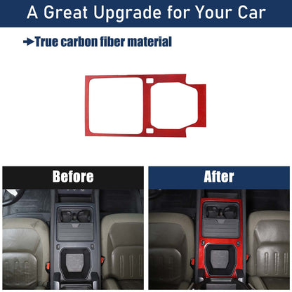 Real Carbon Fiber Console Water Cup Panel Trim For LR Defender L663 110 2020-23 14