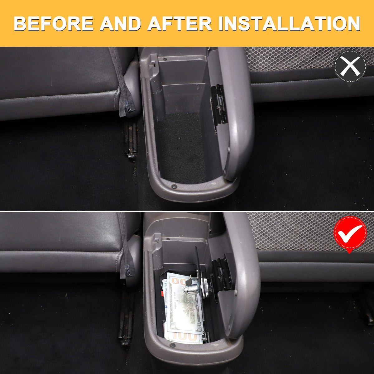 Center Safe Box Armrest Lock Storage Organizer For Toyota Celica 1999-2005 7