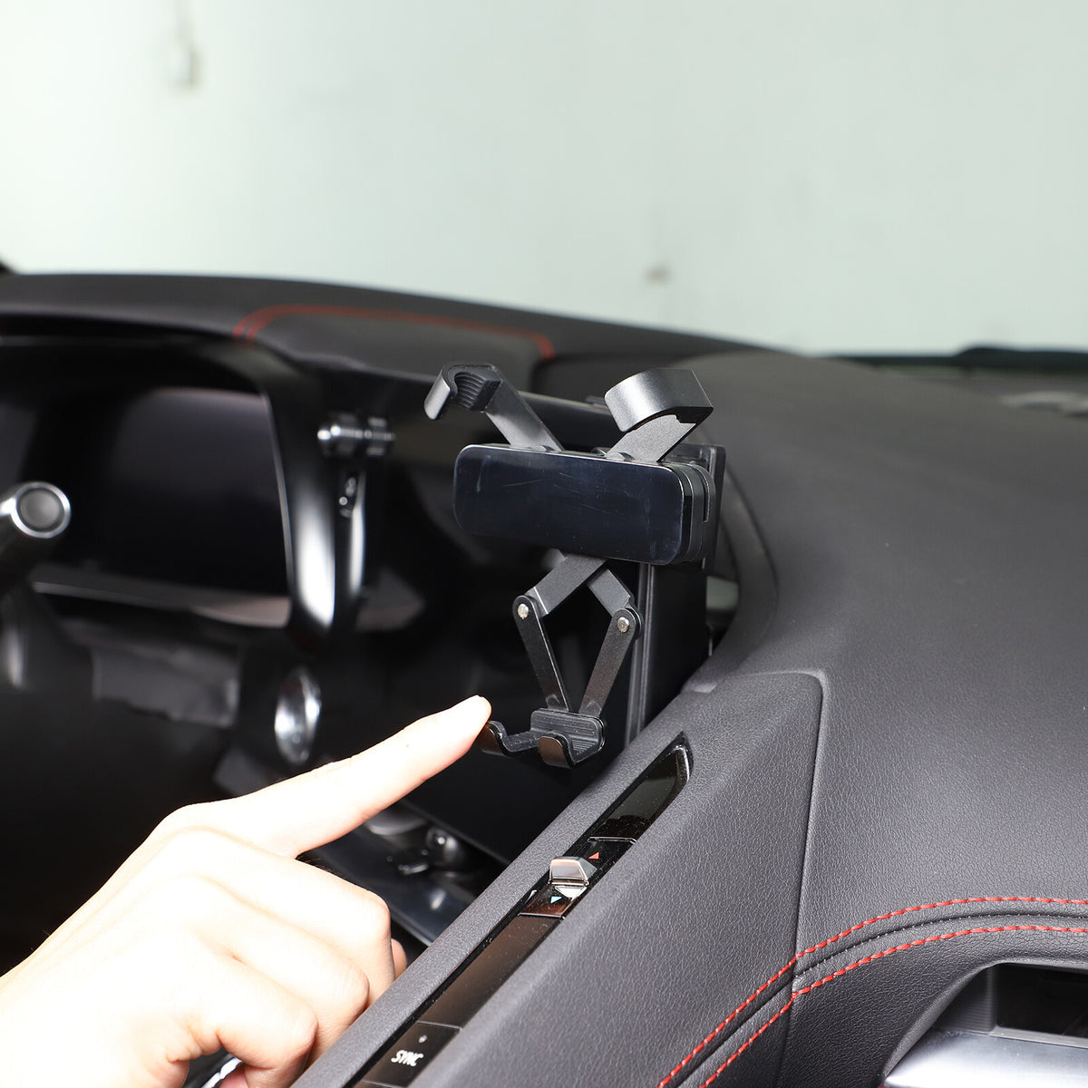 Center Console Interior Dashboard Phone Holder Mount Bracket For Corvette C8 20+ 45