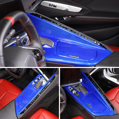 Blue Real Carbon Fiber Full Interior Set Decor Trim Kit for Corvette C8 20-25 - Variants 16-20 27