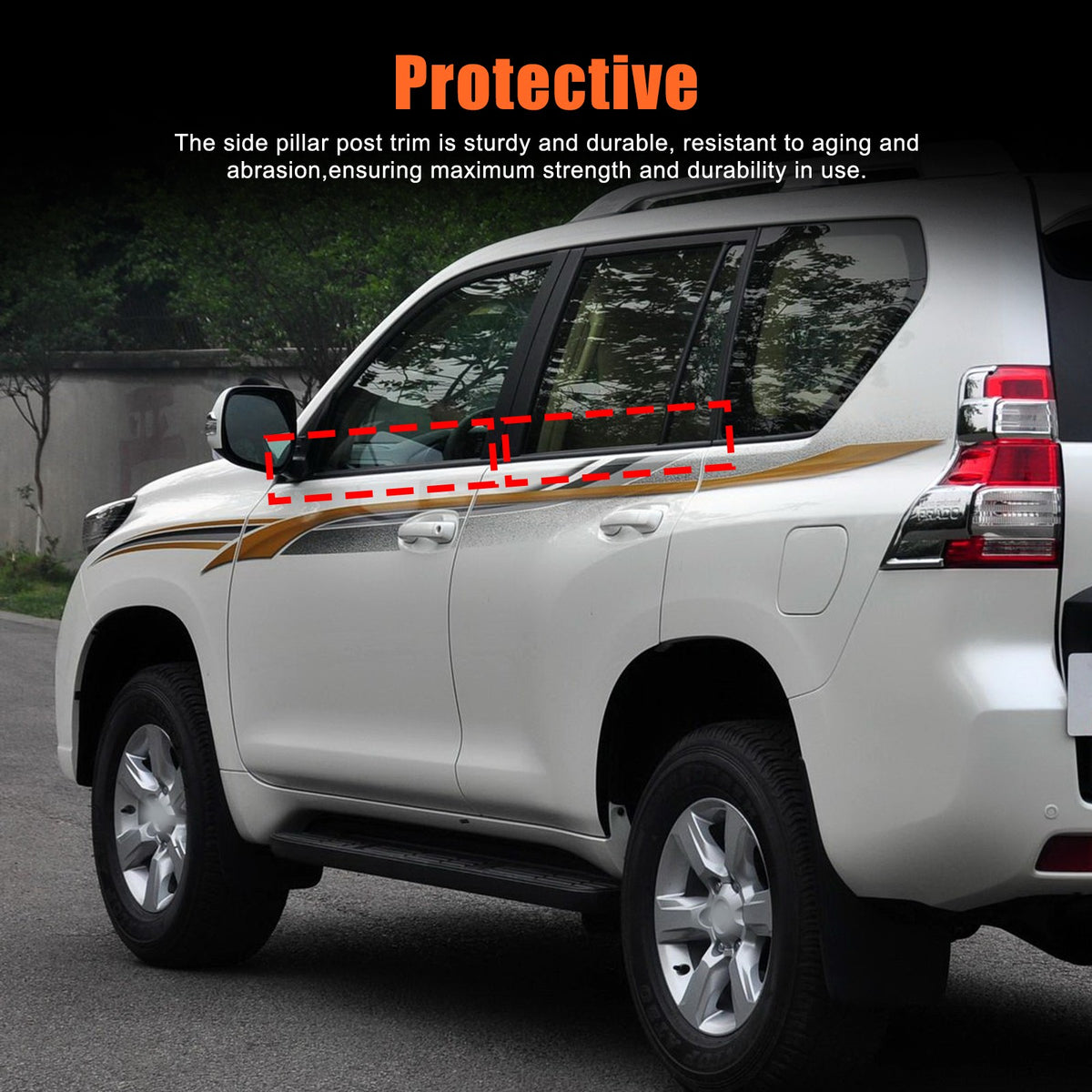 Replacement Rubber Window Outer Seal Strip For Toyota Prado LC150 2010-2020 US 2