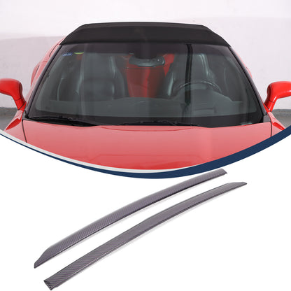 Purple Real Carbon Fiber Window Triangle A-Pillar Cover For Corvette C6 2005-13 2
