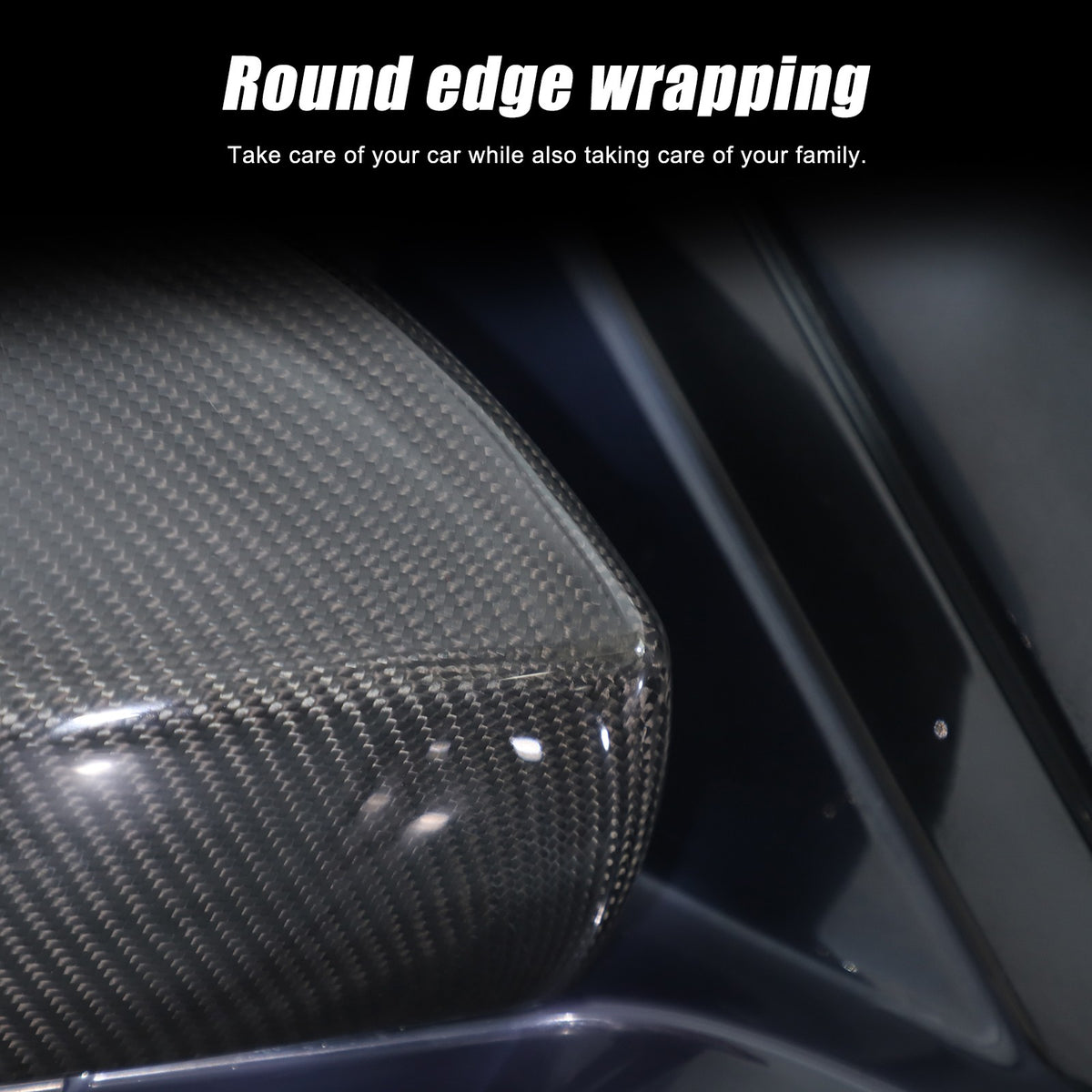Real Carbon Fiber Outer Rearview Mirror Trim For LR5 Discovery 5 L462 2014-2021 8