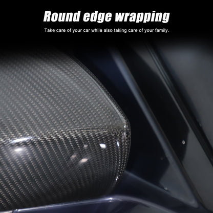 Real Carbon Fiber Outer Rearview Mirror Trim For LR5 Discovery 5 L462 2014-2021 8