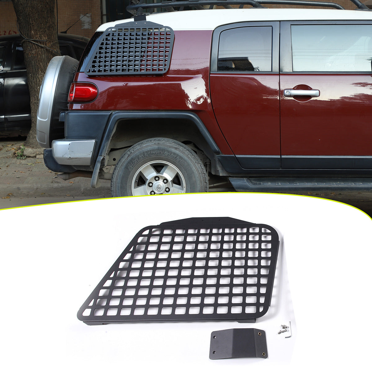 Right Side Exterior Rear Door Window Panel Trim for Toyota FJ Cruiser 2007-21 1