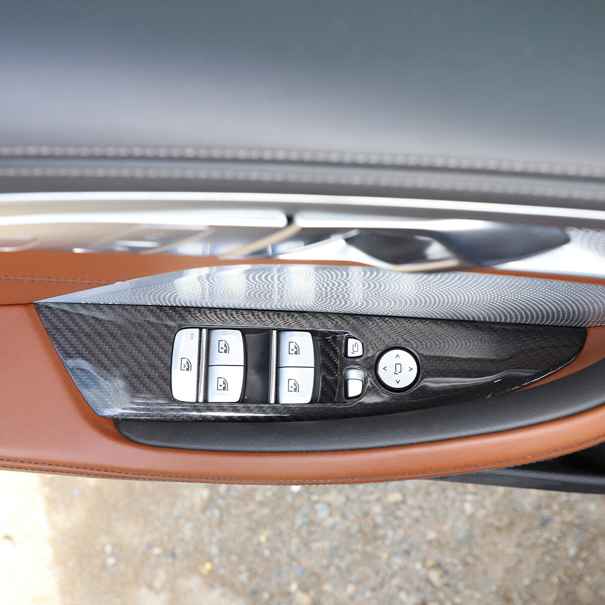 Carbon Fiber Window Lift Trim Cover For BMW 8 Series G14 G15 840i M850 2019-2022 7