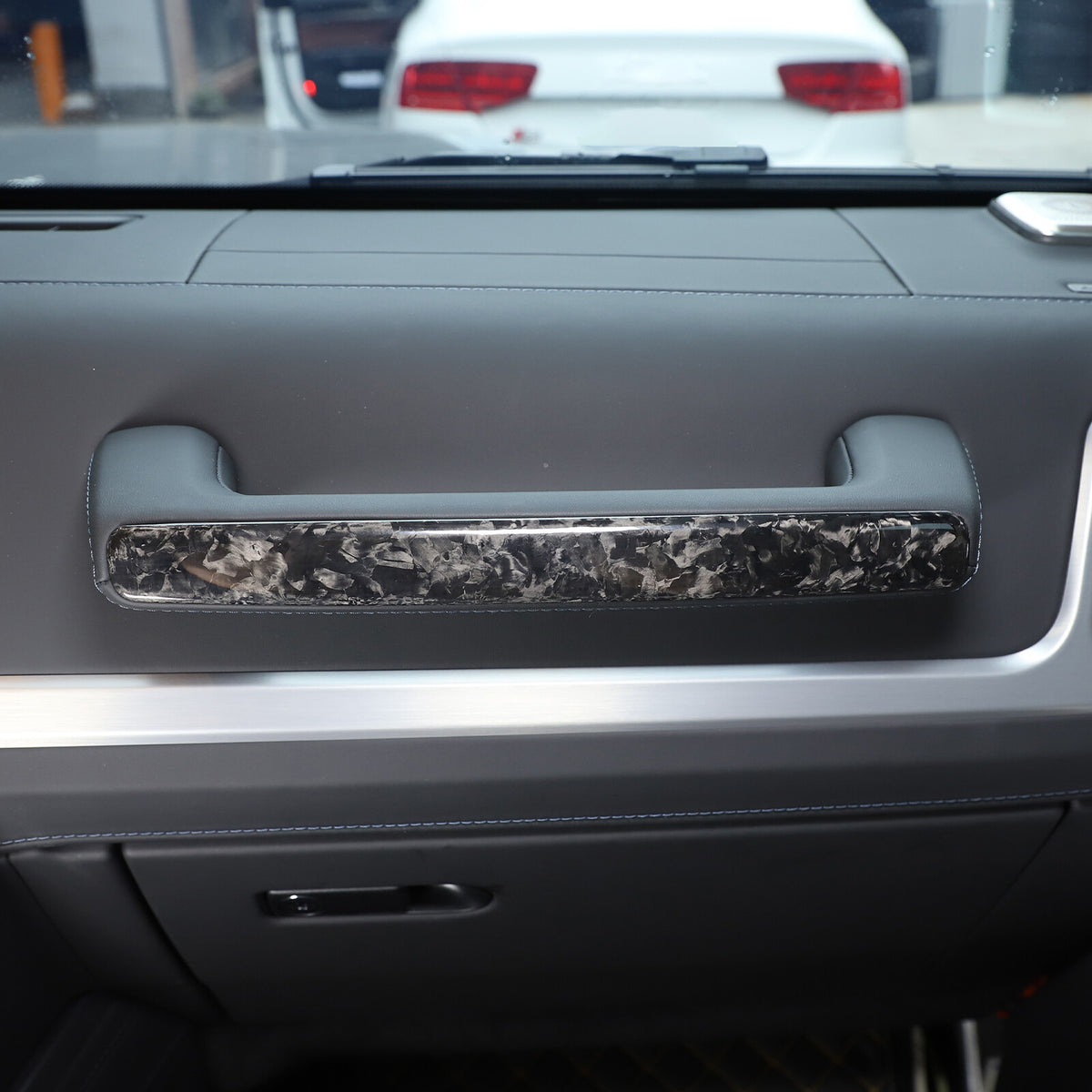 Carbon Copilot Glove Box Handle Decoration Cover For Benz G-Class W463 2019-2023 7