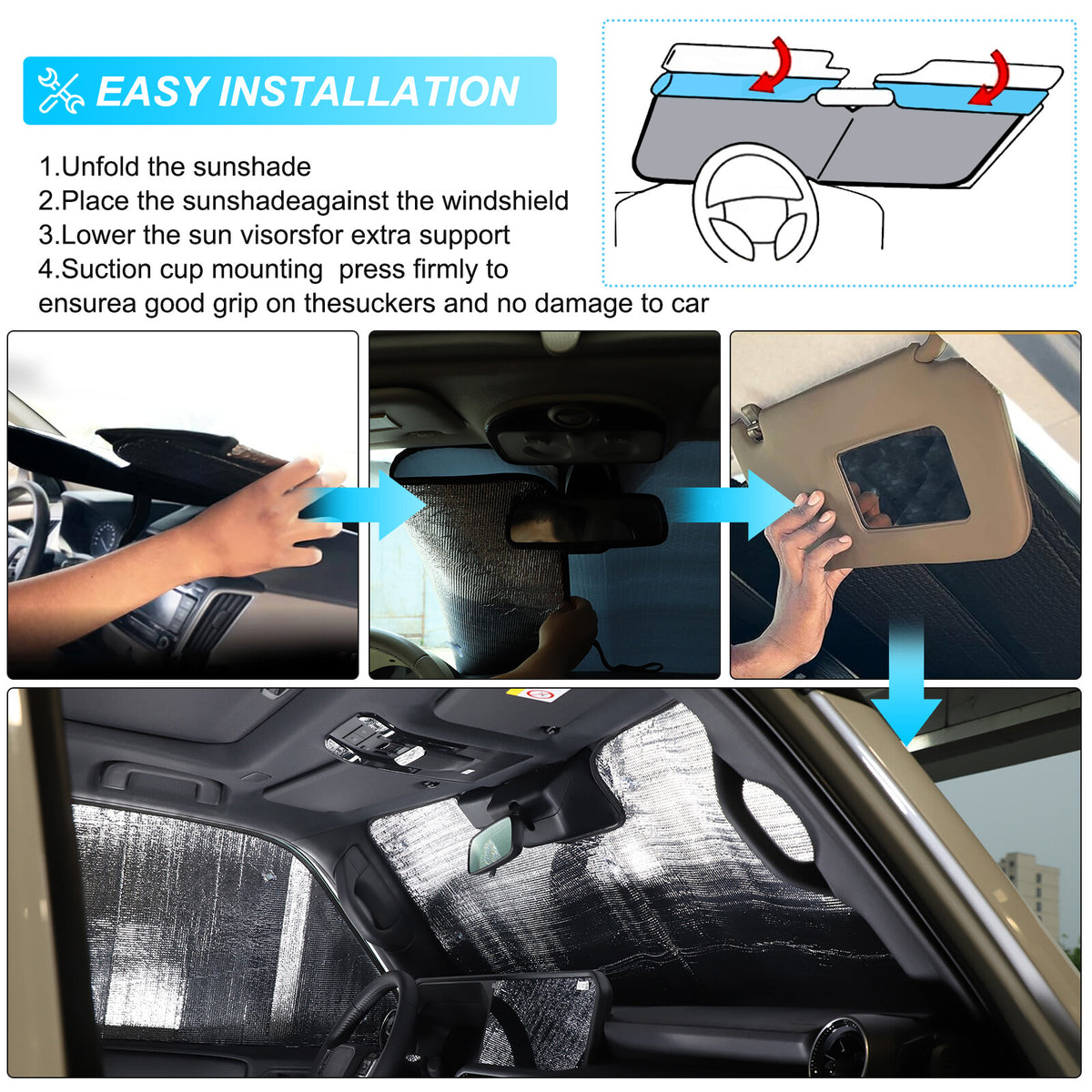 Car Full Window Sunshade Cover Shade Sun For Toyota Land Cruiser LC250 24+ US 13