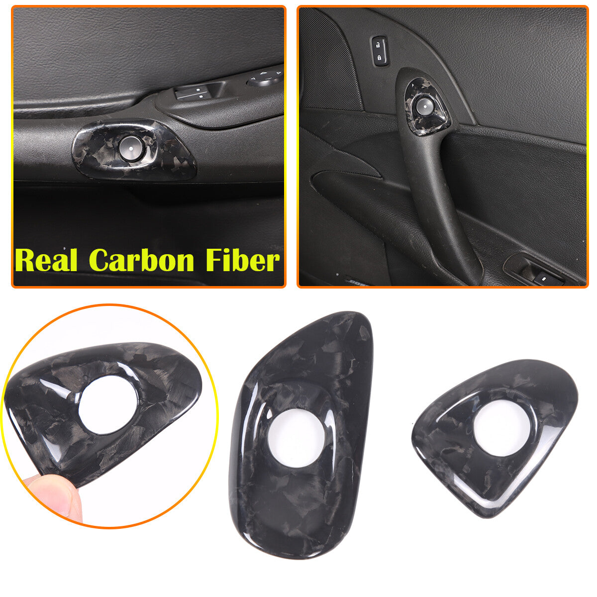 Forged Real Carbon Fiber Full Interior Set Decor Cover Trim Kit for Corvette C6 51
