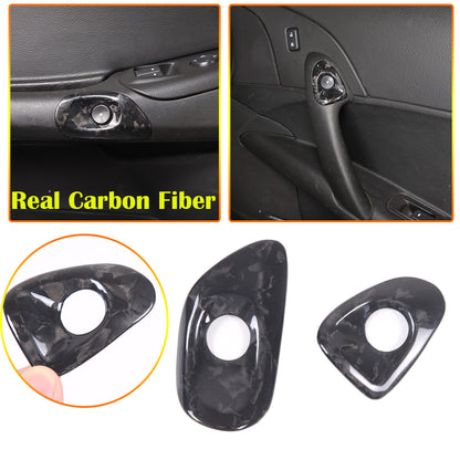 Forged Real Carbon Fiber Full Interior Set Decor Cover Trim Kit for Corvette C6 51