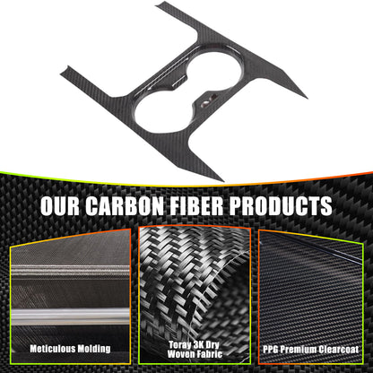 Real Carbon Fiber Center Water Cup Holder Trim For BMW 5 Series G60 i5 24+ US 10
