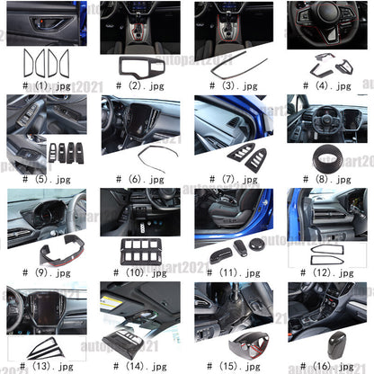 Carbon Fiber ABS Interior Full Cover Trim Kit Set For Subaru WRX AT 2022-2025 - Styles 16-16 2
