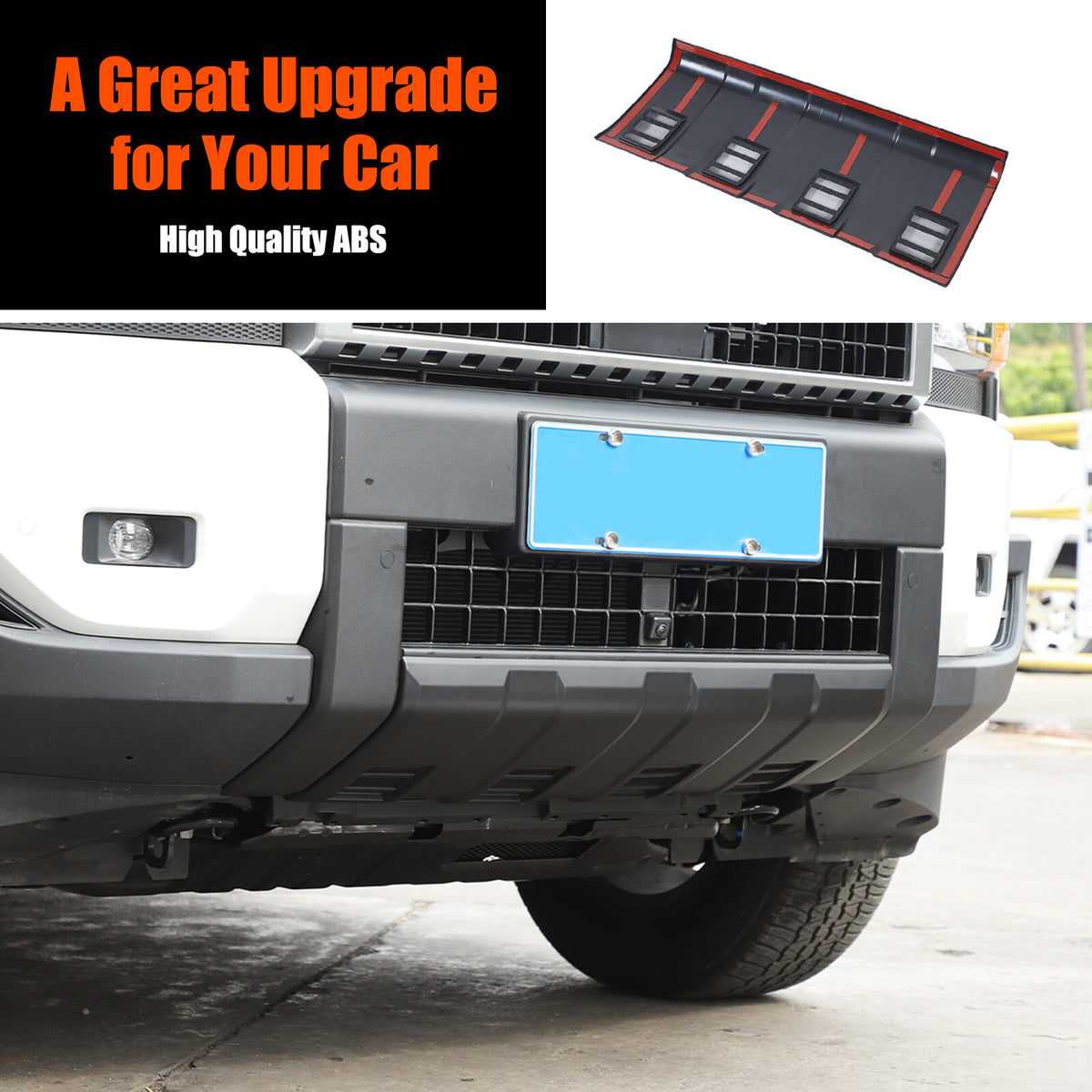 Matte Black Front Bumper Guard Plate Trim For Land Cruiser LC250 2024-2025 17