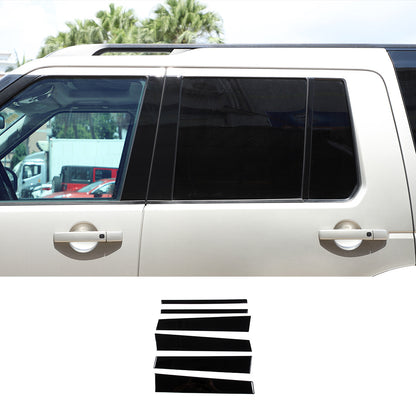 Glossy Piano Black Front Windshield A B Pillar Trim Molding For LR4 L319 2010-16 7