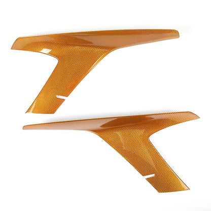 Yellow Carbon Fiber Front Bumper Grille Bezel Cover For Corvette C8 Z51 2020-26 6