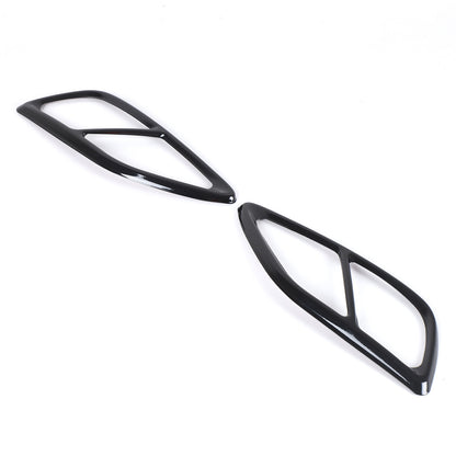 Stainless Steel Glossy Black Quad Exhaust Tailpipe Trim For Lincoln MKZ 2017-21 8