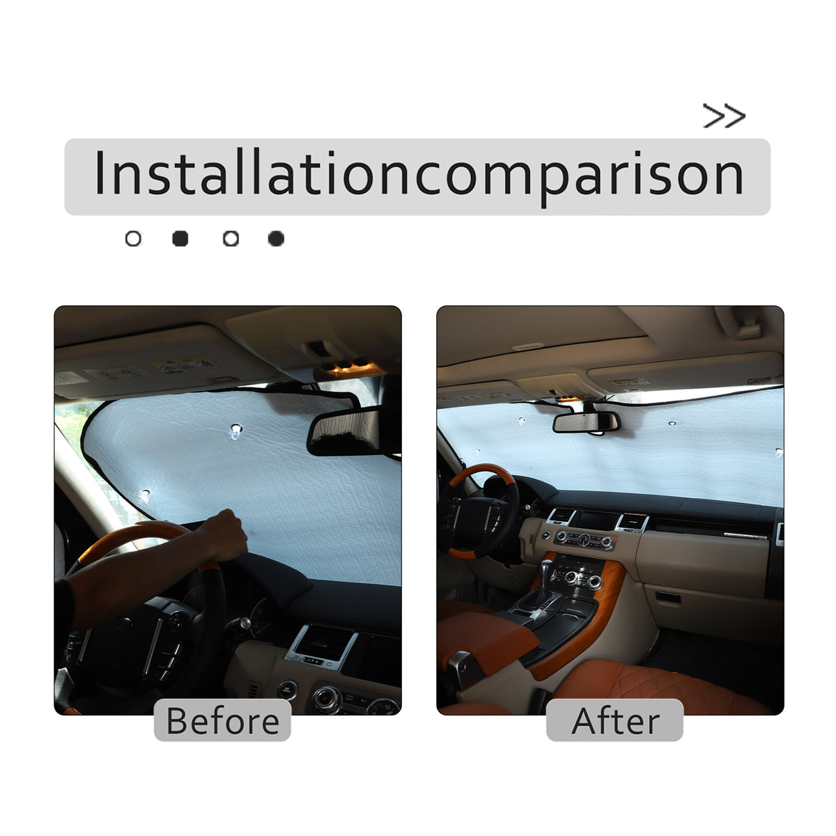 Car Full Window Sunshade Cover Shades Sun Visor For LR Range Rover Sport 2005-13 12