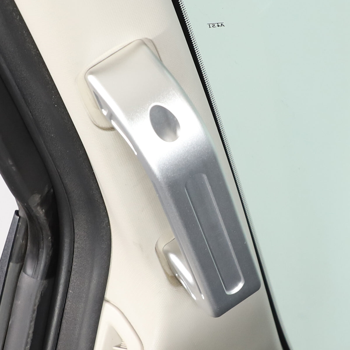 Silver Interior A-Pillar Grab Handle Trim Frame For Nissan Titan 2016-2023 10