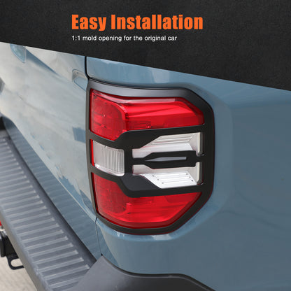 Matte Black Rear Taillight Trim Cover Bezel For Ford Maverick 2022-2024 US 20