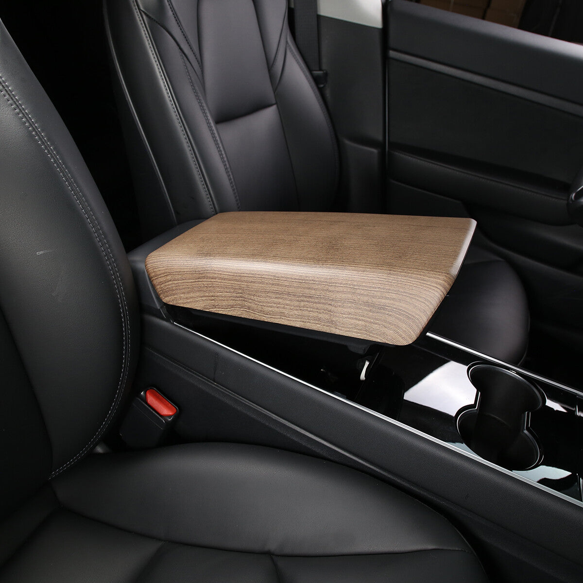 ABS Wood Center Console Armrest Box Panel Trim Cover For Tesla Model 3 17-21 US 5
