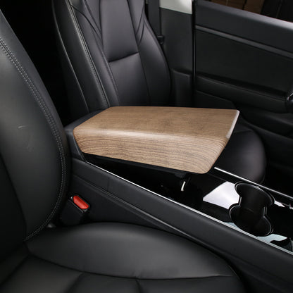 ABS Wood Center Console Armrest Box Panel Trim Cover For Tesla Model 3 17-21 US 5