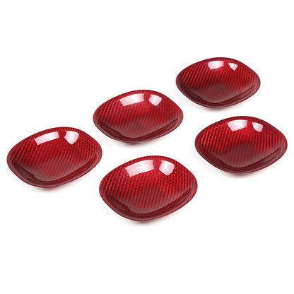Red Real Carbon Fiber Exterior Side Door Bowl Cover Trim For Benz G-Class 19-20 7