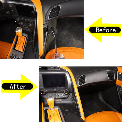 Forged Carbon Fiber Co-pilot center Grab Handle Cover Trim For Corvette C7 14-19 3