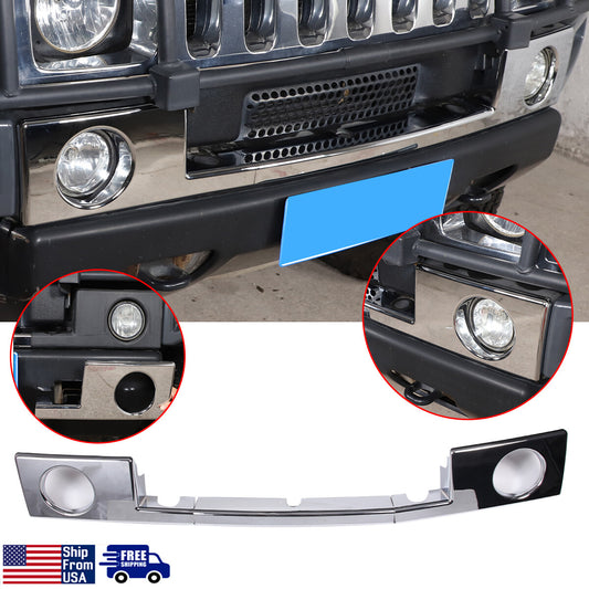 3PCS Chrome Front Bumper Cover Trim Accessories Fit for Hummer H2 2003-2009 1