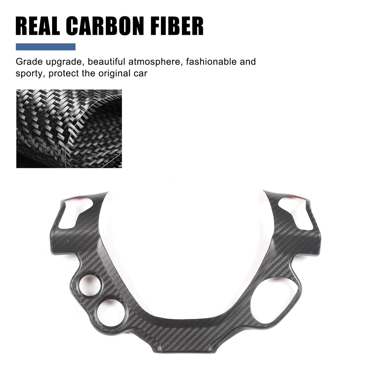 Matte Real Carbon Fiber Steering Wheel Button Trim For Ferrari 458 2011-2016 5