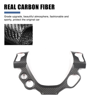Matte Real Carbon Fiber Steering Wheel Button Trim For Ferrari 458 2011-2016 5