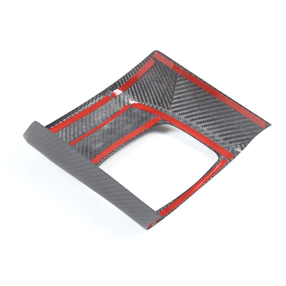 Matte Carbon Fiber Rear Storage Box Panel Cover Trim For Toyota Supra A90 19-24 13