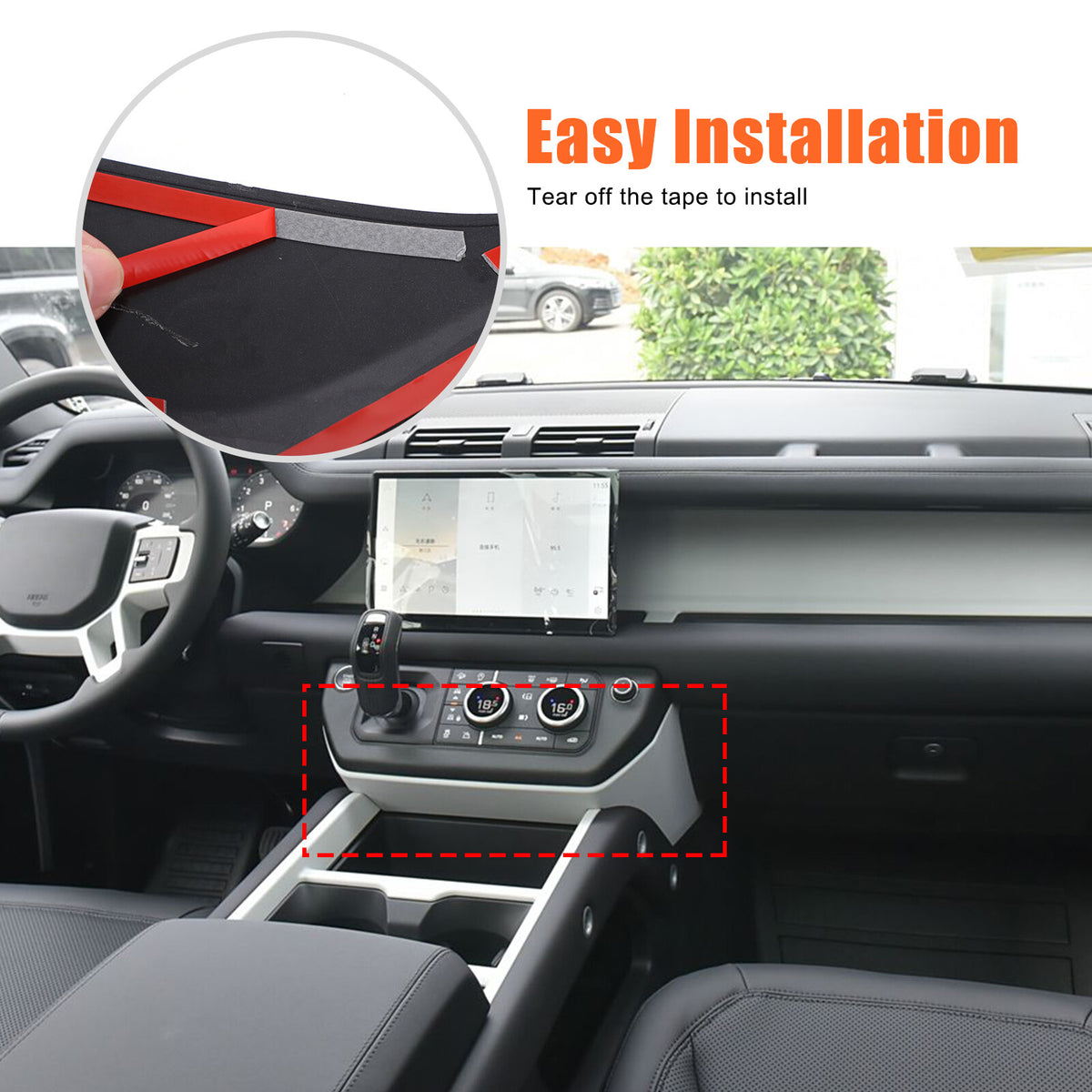 Oak Wood Grain Center Console Knee Side Panel Trim For LR Defender L663 25+ 6