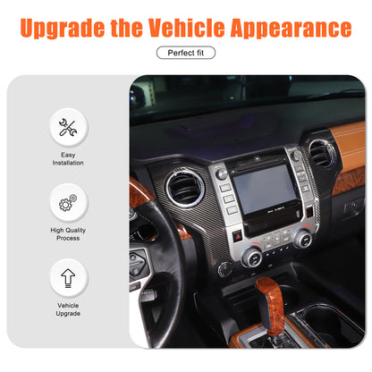 For Toyota Tundra 2014-2021 ABS Carbon Interior Side Air Vent Outlet Covers 8