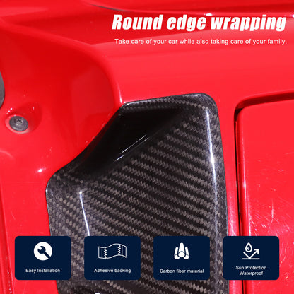 Real Carbon Fiber Exterior Door Handle Bowl Trim Cover for Corvette C6 2005-13 5