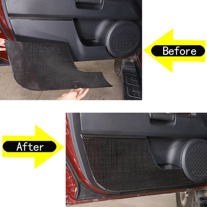 Carbon Fiber Front Door Anti-kick Panel Sticker For Toyota FJ Cruiser 2007-2021 2