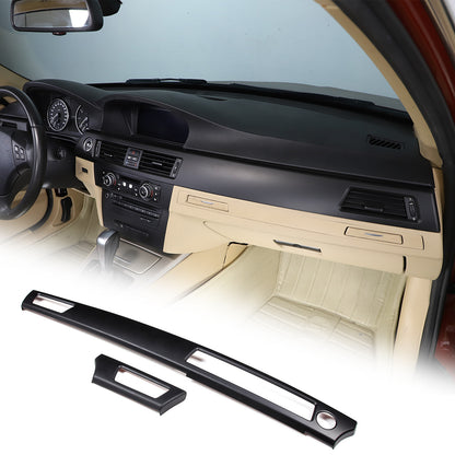 Matte Black Center Console Dashboard Panel Trim For BMW 3 Series E90 2005-12 US 3
