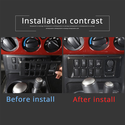 ABS Carbon Fiber Full Interior Center Decoration Trim Kit For FJ Cruiser 2007-21 - Styles 1-5 15