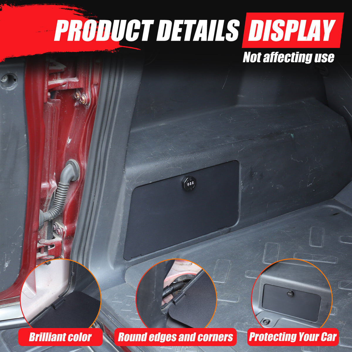 Steel Trunk Safe Left Side Storage Box Tray Vault For Toyota FJ Cruiser 2007-21 7