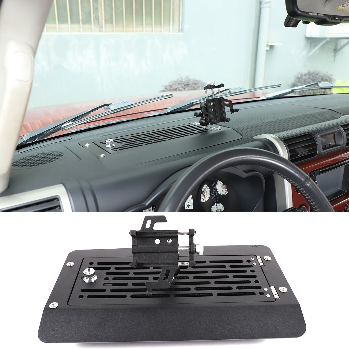 Off-Road Phone Holder with Dashboard Password Box For Toyota FJ Cruiser 2007-21 12