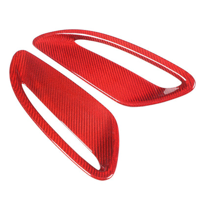 Red Real Carbon Fiber Hood Air Inlet Frame Trim For Jaguar F-TYPE X152 2021+ 5