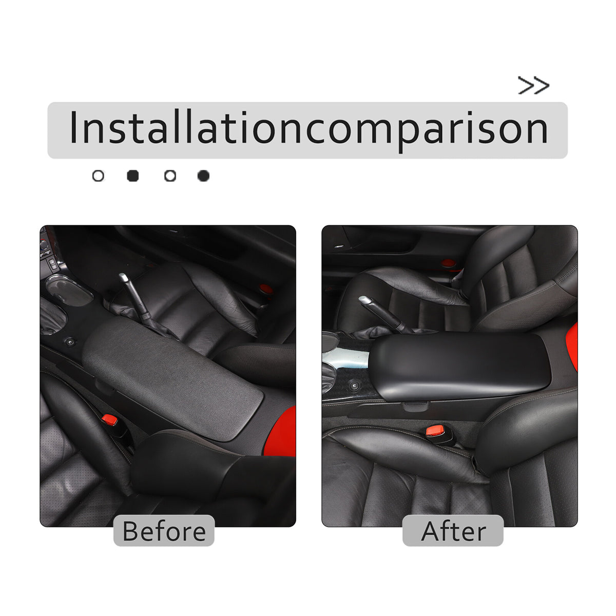 Matte Black Center Console Armrest Trim Cover For Corvette C6 2005-2013 US 5