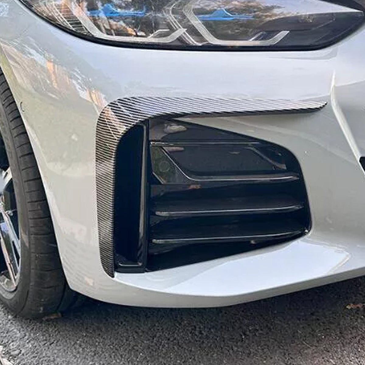 Carbon Fiber ABS Front Bumper Side Air Vent Trim For BMW G22 G23 M Sport 20+ 4
