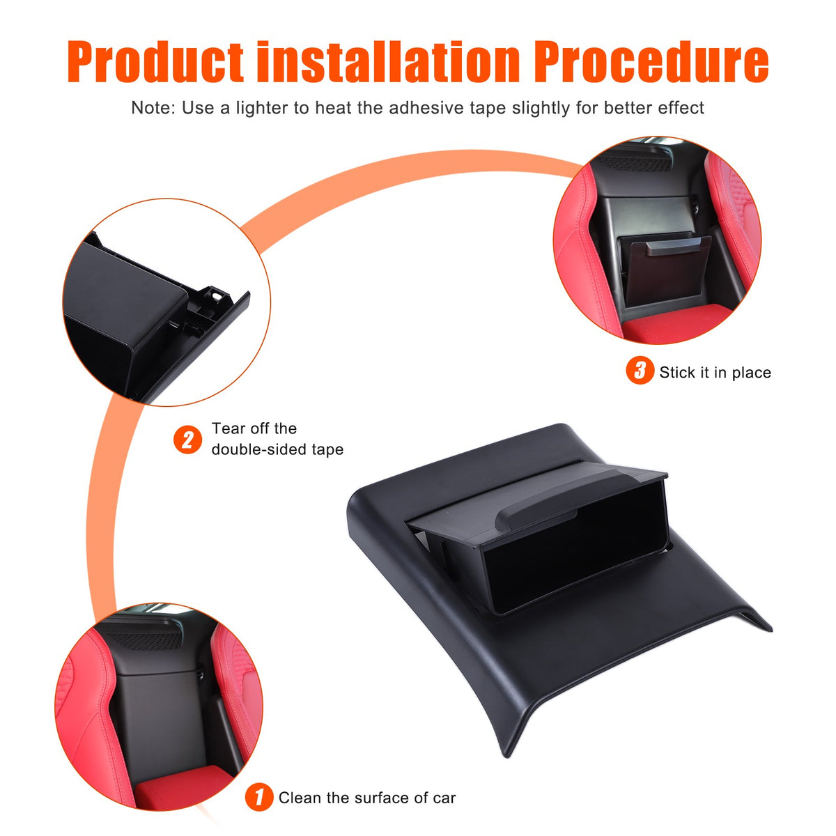 Center Conosle Back Storage Box Trim Cover For Jaguar F-TYPE Coupe 2013-24 4