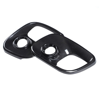 Real Carbon Fiber Front Fog Light Cover Trim For Fiat 500 Abarth 312 2017+ 6